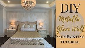 DIY METALLIC GLAM WALL | Textured Faux Painting Tutorial | Modern Masters ShimmerStone