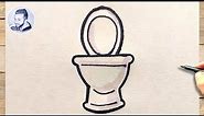 Comment dessiner une toilette facile a dessiner