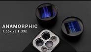 Anamorphic 1.55x vs 1.33x Lens Comparison - SANDMARC