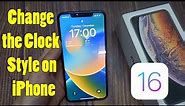 How to Change the Clock Style on Your iPhone Lock Screen (iOS 16)