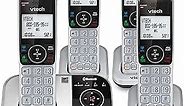 vtech VS112-4 DECT 6.0 Bluetooth 4 Handset Cordless Phone for Home with Answering Machine, Call Blocking, Caller ID, Intercom and Connect to Cell (Silver & Black)