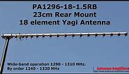 PA1296-18-1.5BR - 1296 MHz Yagi antenna - 23 cm band