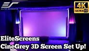 135" EliteScreens ALR CineGrey 3D Fixed Frame 16x9 4K Home Theater Screen : Unboxing Set Up & Review