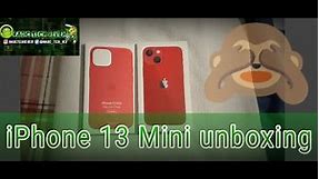Cricket Wireless iPhone 13 mini Product RED unboxing Review first look
