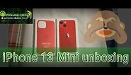 Cricket Wireless iPhone 13 mini Product RED unboxing Review first look