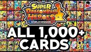 Super Dragon Ball Heroes World Mission - ALL 1,000 Cards List & Character List