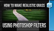 Create realistic looking grass using Photoshop filters.