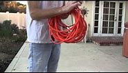 How to properly roll audio cables,extension cords,etc (over & under method) no twists or tangles!