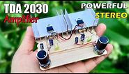 TDA2030 Stereo Amplifier Circuit with Tone Control || Powerfull Heavy Bass