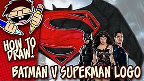 How to Draw the BATMAN v SUPERMAN: DAWN OF JUSTICE Logo | Step-by-Step Tutorial