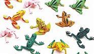 MICHLEY 50 Pieces 0.9in Realistic Plastic Frog Toy Rubber Frog Love Rainforest Character Toy Great Gift for Kids
