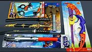 Toy Swords and Guns Unboxing !! Samurai Sword Star Wars Lightsaber and Bow Set