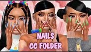NAILS CC FOLDER DL + CREATOR LINKS!!| |The Sims 4