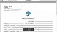 Make a Catering (Food) Service Invoice | PDF | Word | Excel