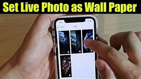 Set Live Photo As Wallpaper on Lock Screen on iPhone 11 / Pro Max
