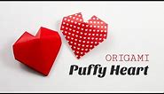 Origami Puffy Heart Instructions - 3D Paper Heart - DIY - Paper Kawaii