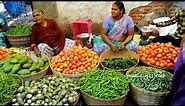 INDIAN FARMERS MARKET || Fresh Fruit and Vegetables || Selling and Buying ~ VAGMI FOODS