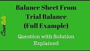 Balance Sheet from Post-Adjustment Trial Balance (Full Example)