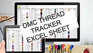 DMC Thread Color Chart Tracker Inventory Spreadsheet How-To