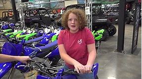 kids shop for new dirt bike gear and dirt bikes for Layla at mountain motorsports. Let's go!!