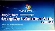 How to install Windows7? Step by step guide to install windows 7 from a USB disk