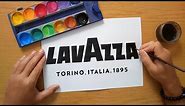 Come disegnare il logo di Lavazza - How to draw the Lavazza logo ☕🇮🇹