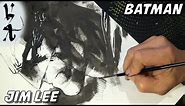 Jim Lee drawing Batman Smear