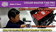 BEST BUDGET CPU COOLER? - Cooler Master T400 Pro | Benchmarking Unboxing Review & Installation