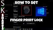 How to set finger print sign in option on windows
