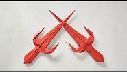 Origami NINJA SAI | How to make a ninja weapon