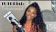 15$ EASY HIGH CURLY PONYTAIL | Feat. ORGANIQUE hair