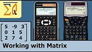 Sharp EL-W516 EL-W506X EL-W516XBSL Matrix determinant, matrix inverse etc