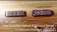How to configure hathway HD Universal Remote | Skyworth| | hathway | | hathway HD |