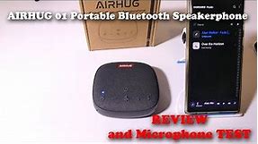 AIRHUG 01 Portable Bluetooth Speakerphone REVIEW and Microphone TEST