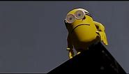 a minion overdoses on microplastics and then proceeds to jump off a rooftop