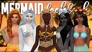 MERMAID LOOKBOOK + CC LINKS | The Sims 4 Create A Sim (Island Living)