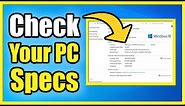 How to Check PC Specs on Windows 10 PC (No Downloads required)
