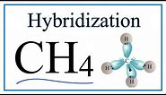 Hybridization of CH4 (description of hybrid orbitals for Carbon)
