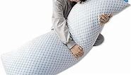Bioeartha Body Pillow for Adults - Memory Foam Body Pillow, Soft Cooling Long Bed Pillows for Sleeping Adjustable Full Body Pillow for Side Sleeper Pregnancy 20 x 54 inches
