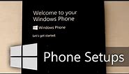 Windows Phone Setup UIs (8.0 - 10 Mobile)