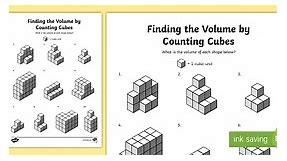 Finding the Volume by Counting Cubes Activity