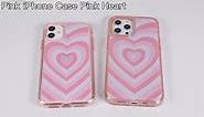 Pink Heart iPhone Case Cute Pink Heart Pattern