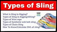 Types of Sling | Types of wire rope sling/web belt sling/chain sling | How to calculate SWL of sling