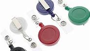 25 Pack - Premium Retractable ID & Key-Card Badge Reels with Secure Metal Belt Clip and 34” Pull by Specialist ID