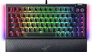 Razer BlackWidow V4 75% Mechanical Gaming Keyboard: Hot-Swappable Design - Compact & Durable - Orange Tactile Switches - Chroma RGB - MF Roller & Media Keys - Comfortable Wrist Rest - Black
