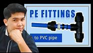 How to connect PVC Pipe using HDPE fittings or connectors | Basic plumbing