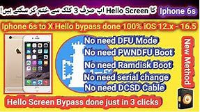 Iphone 6s Hello Screen bypass done with new trick just in 1 click by using Winra1n and unlock Tool |
