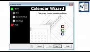 MS Word - Calendar Wizard - download, install & use (make 2018/19 calendars!)
