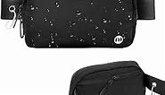 MAMONA Everywhere Belt Bag, Waterproof Fanny Packs for Women Men - Fashion Waist Packs with Adjustable Belts - Lightweight Hip Bum Crossbody Bags for Running/Outdoor/Dog Walking/Hiking(Black)