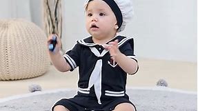 LMYOVE Baby Toddler Boys Sailor Outfit